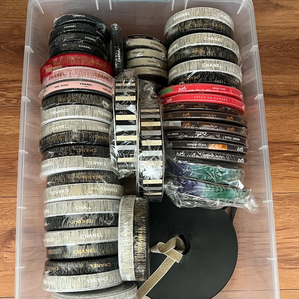 Chanel Hermes Ribbon - Black, White, Red, Gold